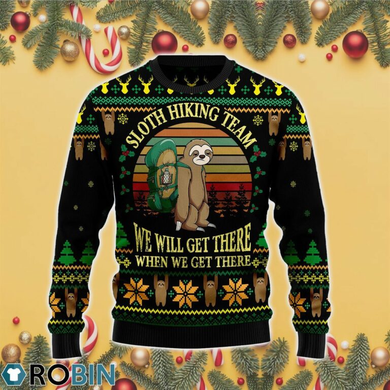 Sloth Team Holiday Ugly Christmas Sweater RB4383