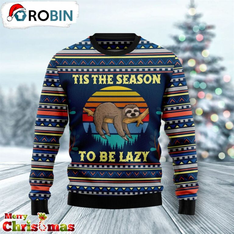 Sloth Tis The Season Ugly Christmas Sweater – Best Gift For Christmas