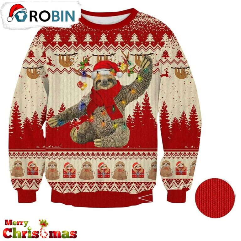 Sluth Christmas Funny Ugly Christmas Sweater – Xmas Jumper Holiday Pullover