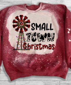 Small Town Christmas Red Cow Farm Ugly Christmas Sweatshirt – Sweater