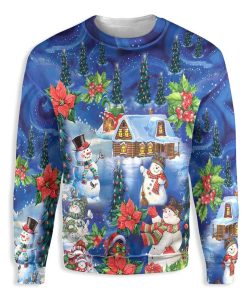 Snowmen Celebrate Christmas Ugly Christmas Sweatshirt – Sweater