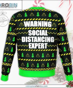 social distancing expert funny ugly christmas sweater 179 m4xTI