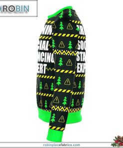 social distancing expert funny ugly christmas sweater 326 FTFFK