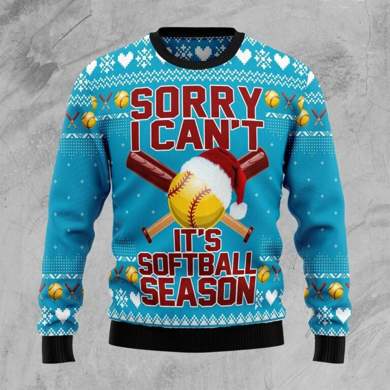 Soft Ball Season 3D Print Ugly Christmas Sweater RB4384