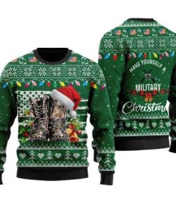 Soldiers Have Yourself A Military All Over Printed Ugly Sweatshirt, Sweater