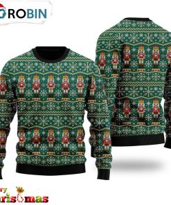 Son Of Nutcracker Snowflakes Pattern Ugly Christmas Sweater – Lover Xmas Sweater Gift