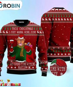 Spend Time With My Mastiff Christmas Ugly Christmas Sweater – Gift For Christmas
