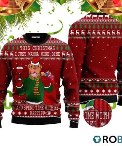 Spend Time With My Mastiff 3D Print Ugly Christmas Sweater RB4388