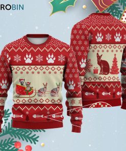 Sphynx Cat Reindeer Ugly Christmas Sweatshirt – Sweater