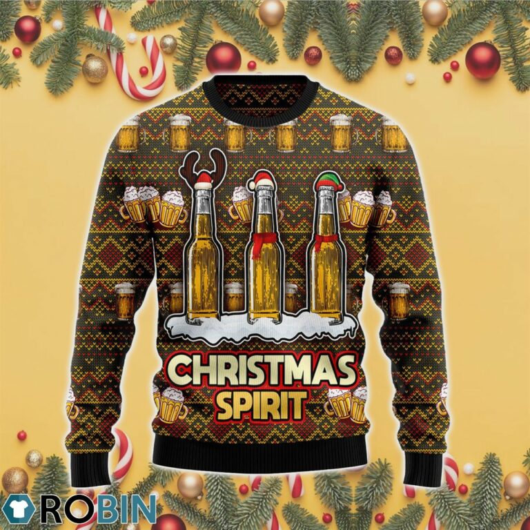 Spirit Beer 3D Print Ugly Christmas Sweater RB4390