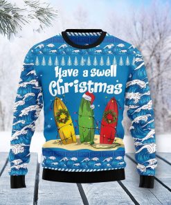 Surfer Swell All Over Printed Ugly Sweatshirt, Sweater