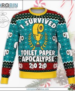 Survived 2020 Apocalypse Ugly Christmas Sweater