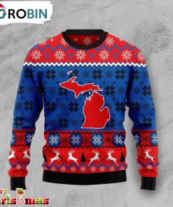Sweet Home Michigan Ugly Christmas Sweater – Lover Xmas Sweater Gift – Xmas Ugly Sweater