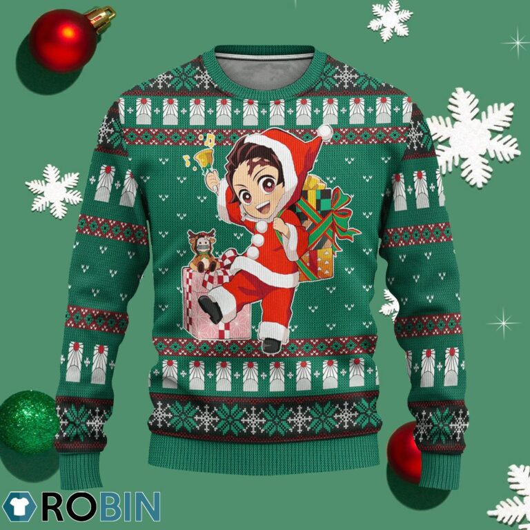 Tanjiro Kamado Demon Slayer Anime Ugly Christmas Sweater Xmas Gift