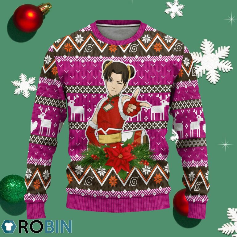 Tenten Ugly Christmas Sweater Custom Naruto Anime Xmas Gift