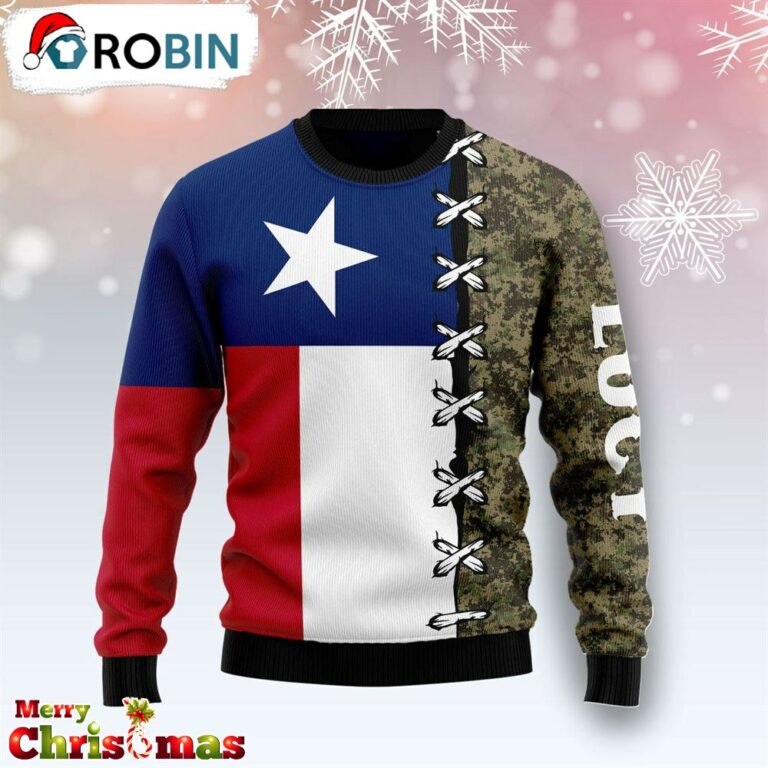 Texas Camo Ugly Christmas Sweater – Gift For Christmas