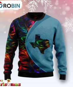 Texas Fractal Pattern Ugly Christmas Sweater – Xmas Ugly Sweater