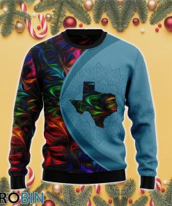 Texas Fractal Pattern Ugly Christmas Sweater RB4399