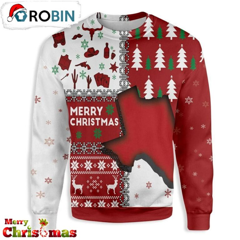 Texas Merry Christmas Ugly Christmas Sweater – Christmas Outfits Gift