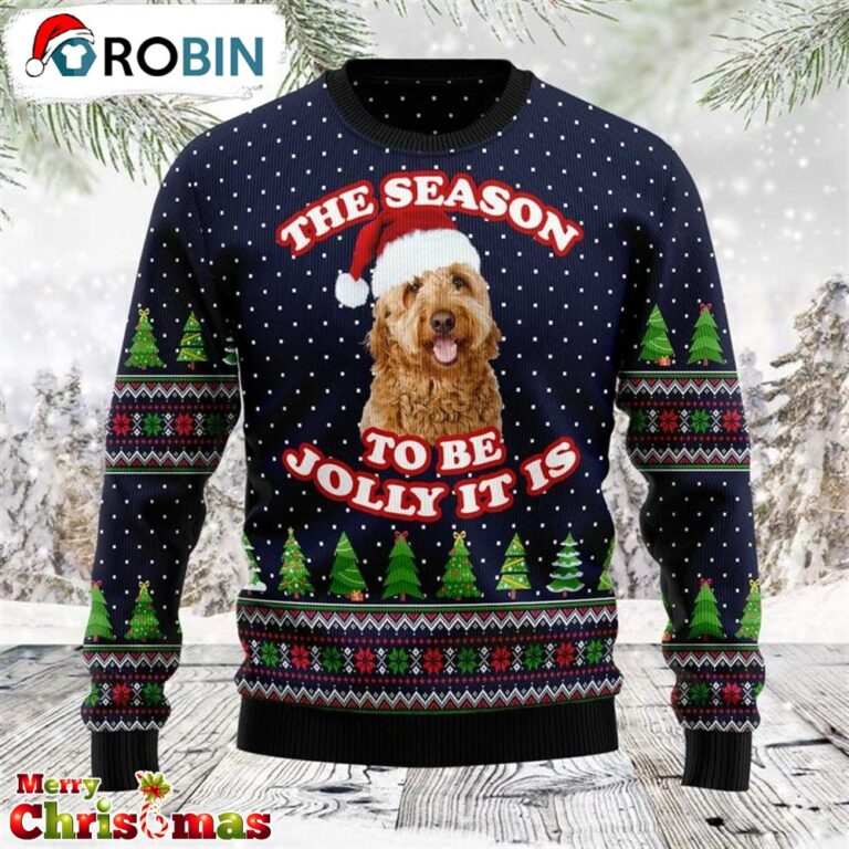 The Season To Be Jolly Goldendoodle Ugly Christmas Sweater – Best Gift For Christmas