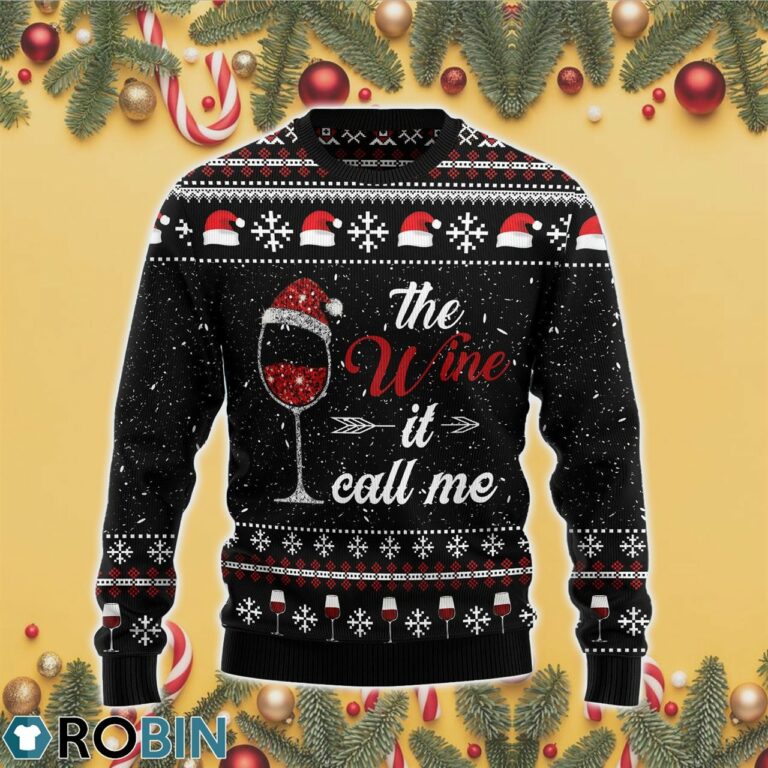 The Wine It Call Me 3D Print Ugly Christmas Sweater RB4422