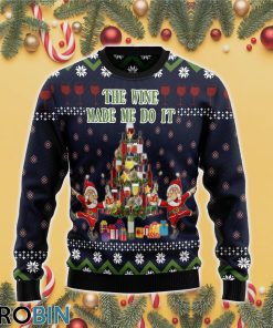 The Wine Make Me Do It 3D Print Ugly Christmas Sweater RB4427