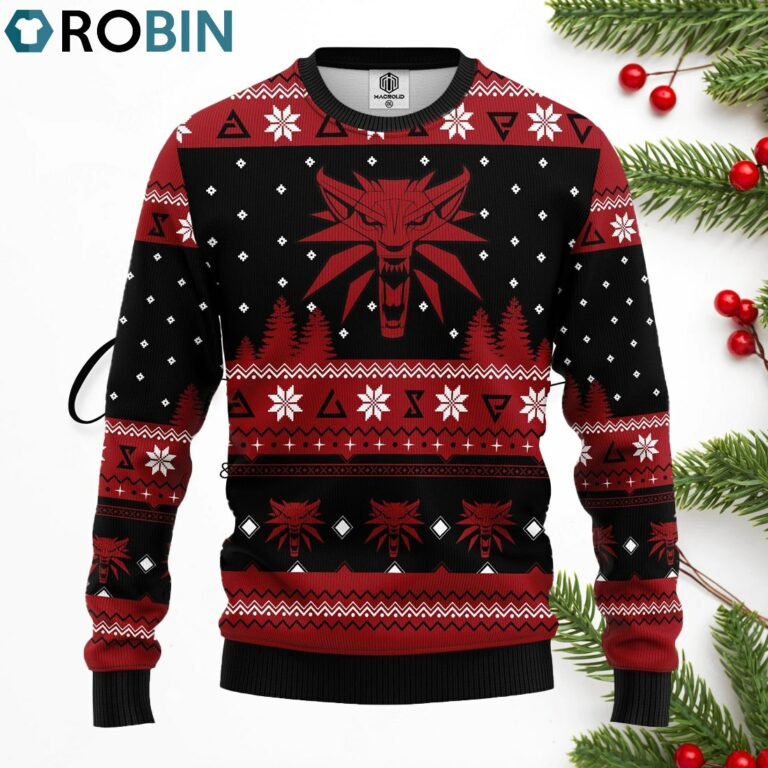 The Witcher Red Ugly Christmas Sweater