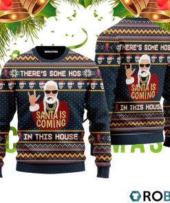 There?s Some Hos In This House Swaggy Santa 3D Print Ugly Christmas Sweater RB4205