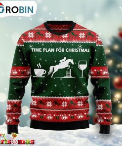 Time Plan For Christmas Ugly Christmas Sweater – Retro Christmas Sweater