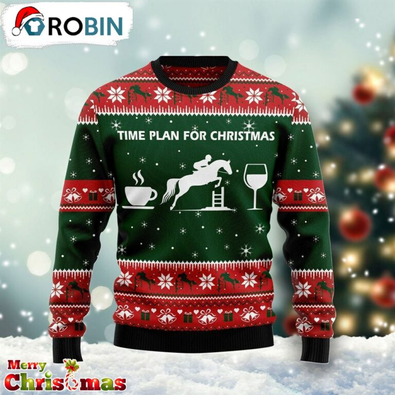 Time Plan For Christmas Ugly Christmas Sweater – Retro Christmas Sweater