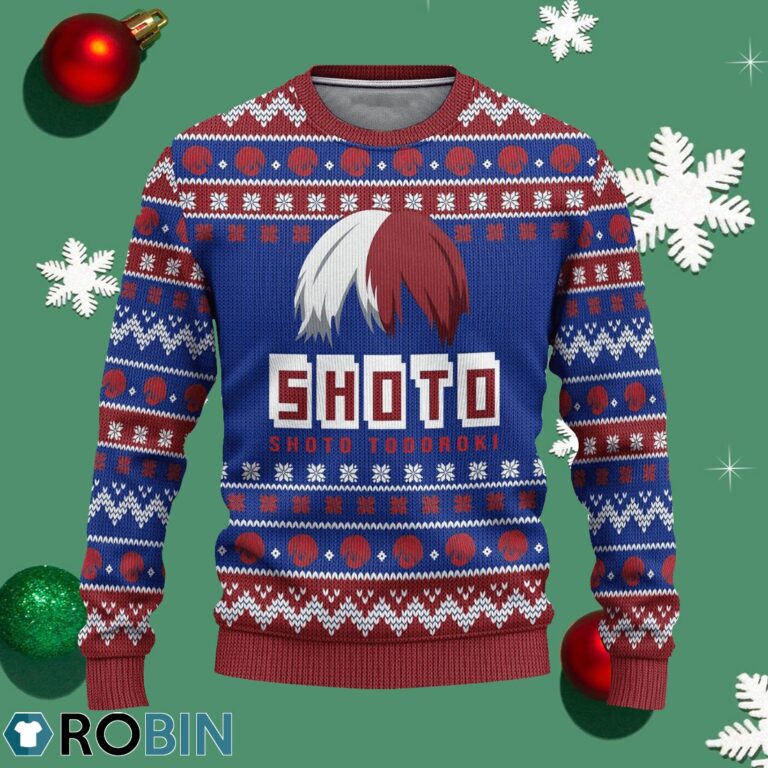 Todoroki My Hero Academia Anime Ugly Christmas Sweater Xmas Gift