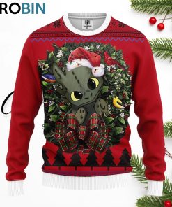 Toothless How To Train Your Dragon Merry Christmas Ugly Christmas Sweater