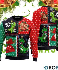 Tree Rex Merry Christmas 3D Print Ugly Christmas Sweater RB4228