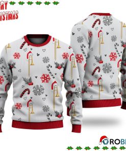 Trombone Christmas Pattern Ugly Sweatshirt, Sweater