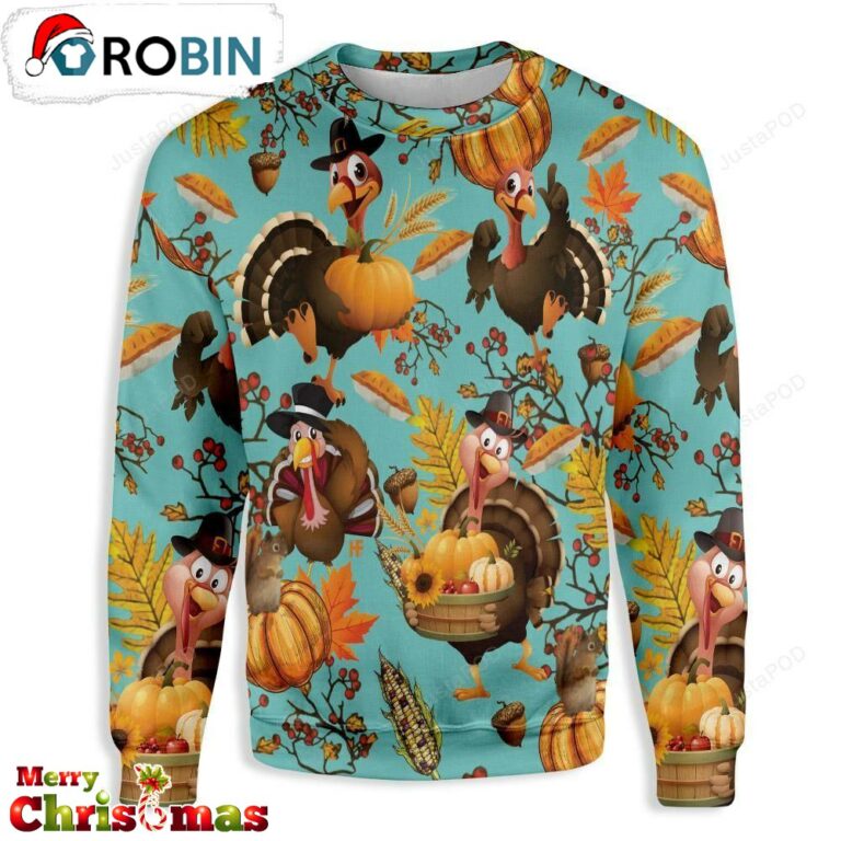 Turkey Ugly Christmas Sweater – Lover Xmas Sweater Gift – Xmas Ugly Sweater RB3149