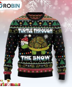 Turtle Through The Snow Christmas Ugly Christmas Sweater – Best Gift For Christmas RB4096
