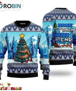 Ugly Sloth Wake Up When Winter Ends Ugly Christmas Sweater – Christmas Outfits Gift RB4267