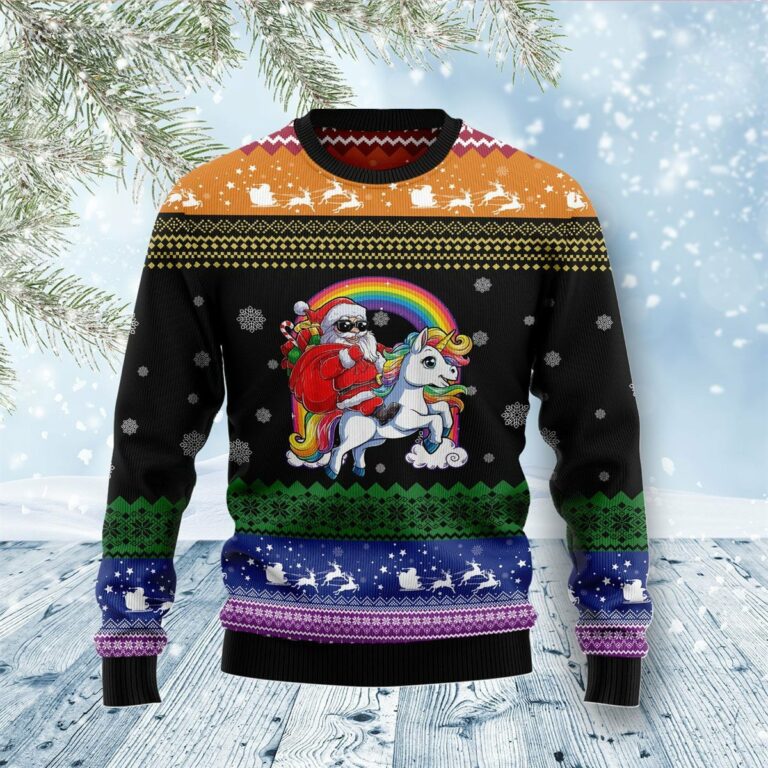 Unicorn LGBT Christmas Ugly Sweatshirt, Sweater