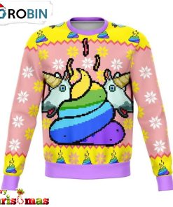 Unicorn Poo Ugly Christmas Sweater – Retro Christmas Sweater RB6763
