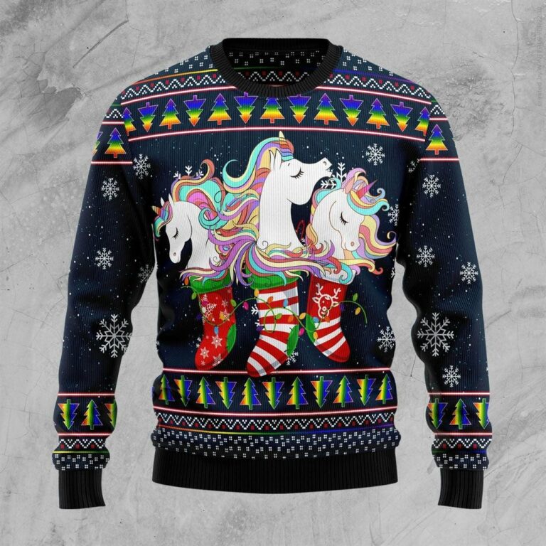 Unicorn Socks Xmas Ugly Christmas Sweater RB4442