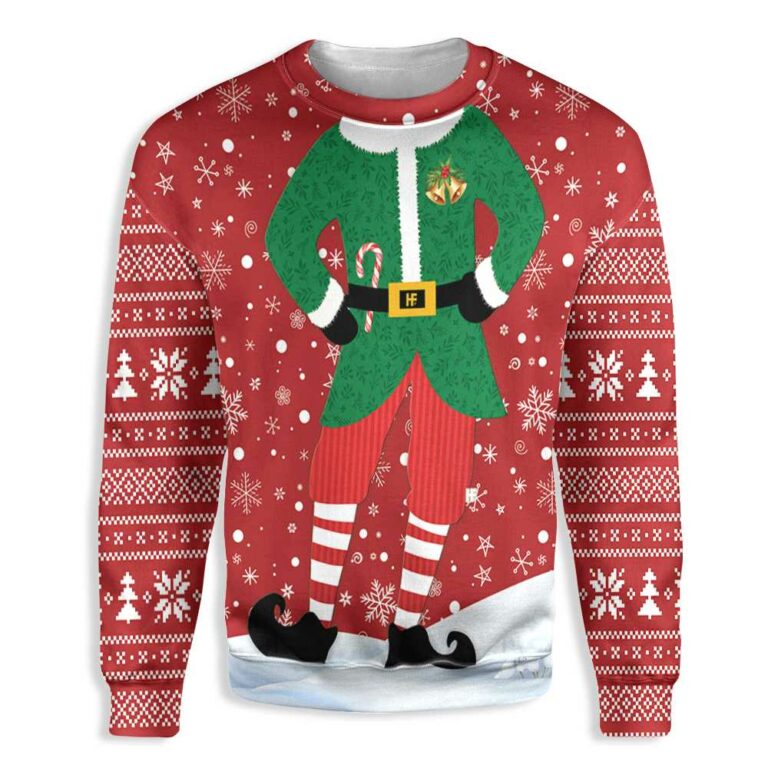 Unique Christmas Elf Costume Design Ugly Christmas Sweatshirt – Sweater