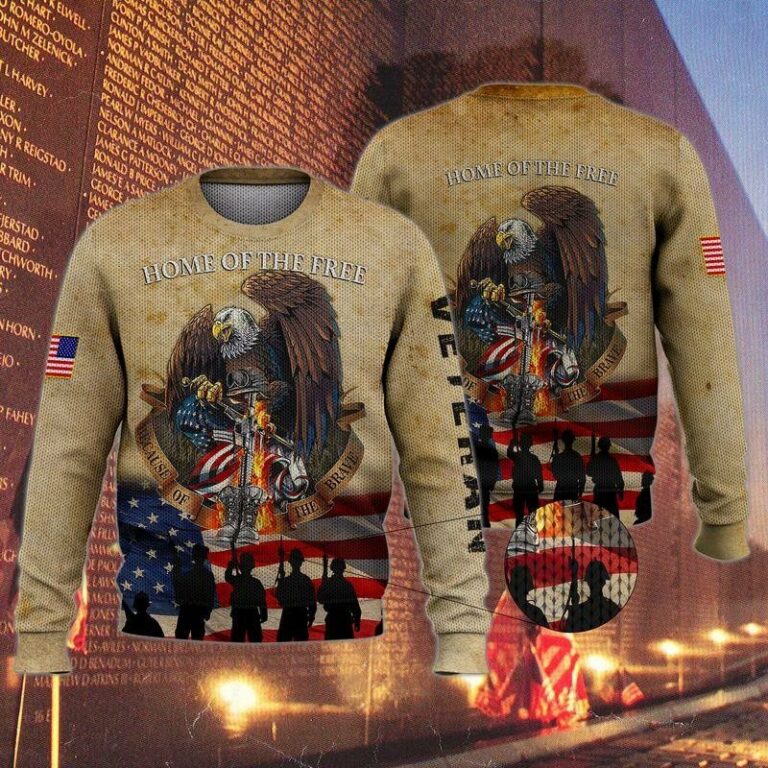 US Veteran All Over Printed Ugly Sweatshirt, Sweater