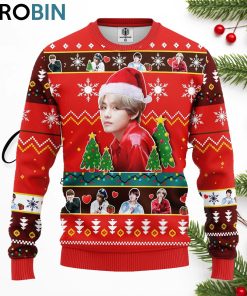 v bts ugly christmas sweater red 1 yibvbj