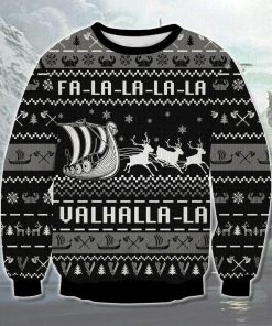 Valhalla Boat 3D Print Ugly Christmas Sweater RB4909