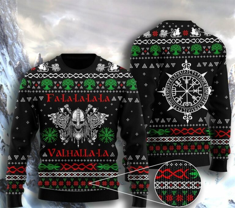 Valhalla Viking Christmas Ugly Sweatshirt, Sweater