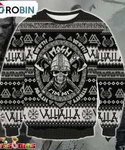 Valhalla Viking Ugly Christmas Sweater – Christmas Outfits Gift RB7604