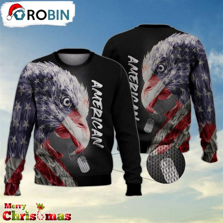 Veteran American Flag Ugly Christmas Sweater Unisex – Xmas Ugly Sweater RB3197