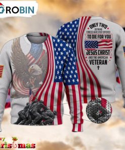 Veteran American Flag Ugly Christmas Sweater – Xmas Ugly Sweater RB4050