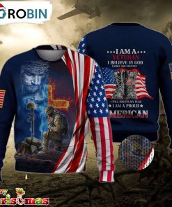Veteran Ugly Christmas Sweater – Retro Christmas Sweater RB4606