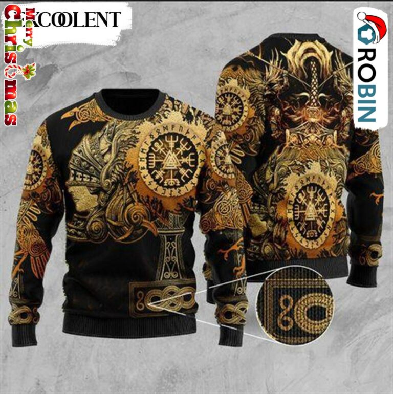 Viking Ugly Christmas Sweater – Retro Christmas Sweater RB3570